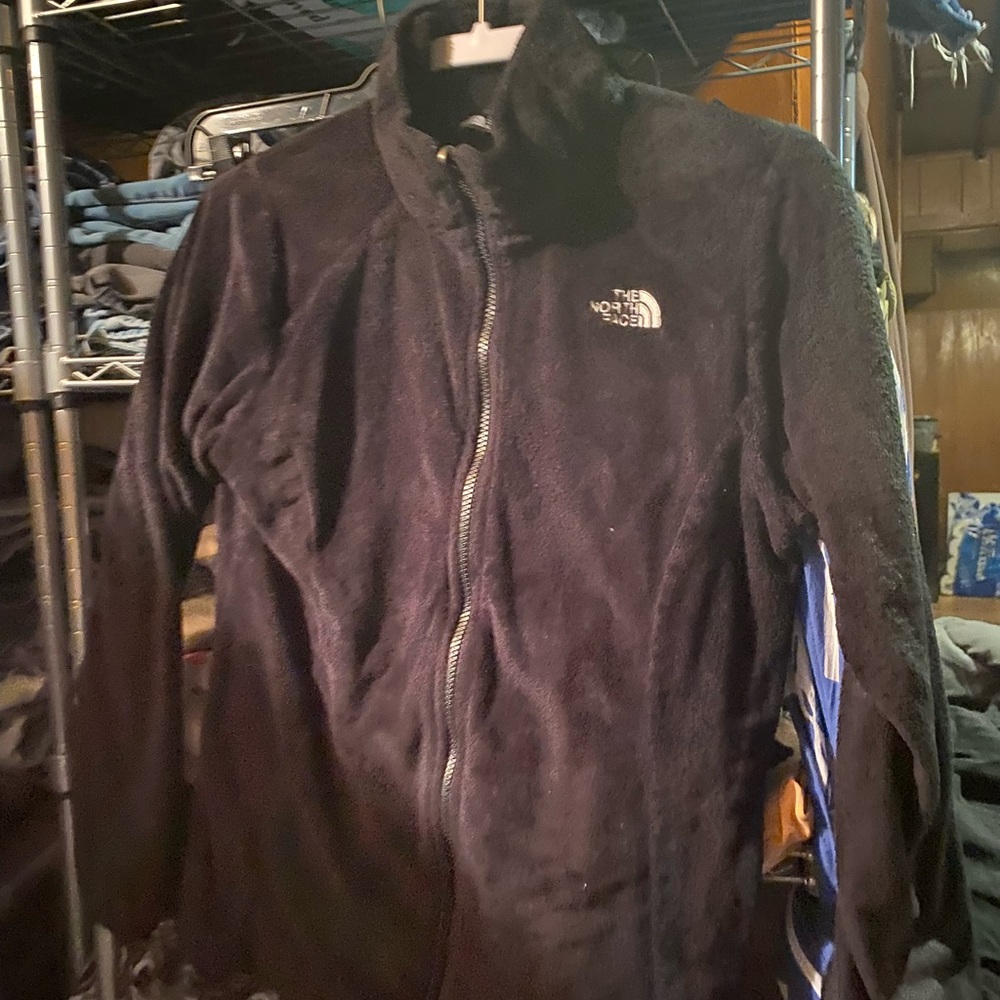 The North face girls, black fleece size XL,EUC